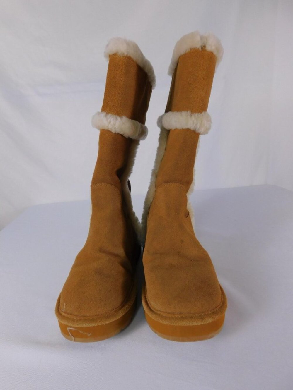 Michael Kors Boots Womens Size 7 Brown Suede Shearling Lined Mid-Calf Logo - Picture 8 of 8